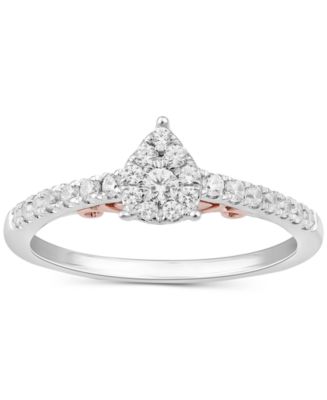 Enchanted Disney Fine Jewelry Diamond Ariel Ring (1/3 ct. t.w.) in 10k ...