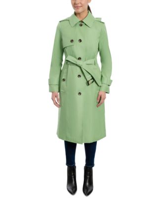 london fog women's hooded long trench coat with liner