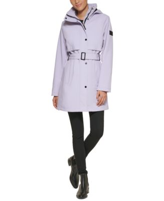 Calvin Klein Women's Water Resistant Raincoat Purple Size Petite XS