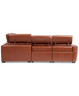 Lexanna 5-Pc. Leather Sectional with 3 Power Motion Recliners, Created for Macy's