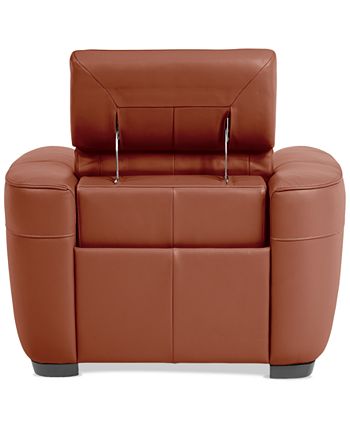 Macys furniture leather best sale chair