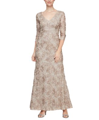 SL Fashions Embroidered Sequin Lace Gown - Macy's