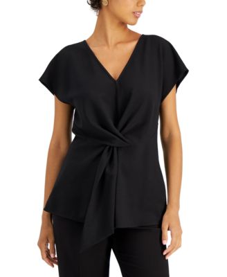 Tahari ASL - Twist-Front Top
