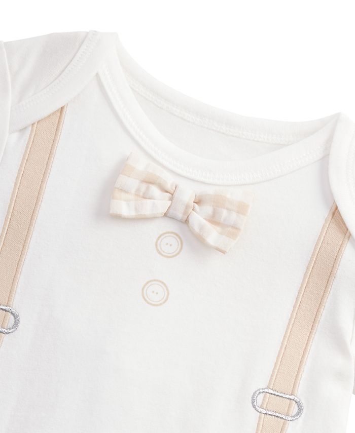 First Impressions Baby Boys Bow Tie Bodysuit, Created for Macy's Macy's