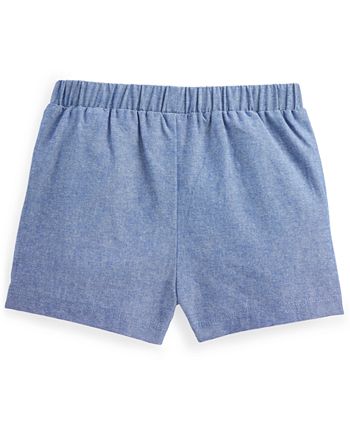 First Impressions Toddler Girls Chambray Ruffle Shorts, Created for ...