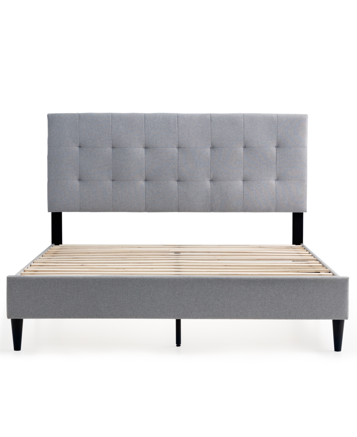 Dream Collection Upholstered Platform Bed Frame with Square Tufted  Headboard & Reviews - Furniture - Macy's
