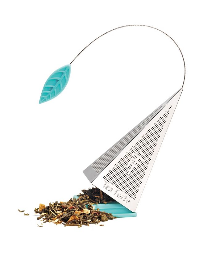 Tea Forte Lusso Platinum Tea Infuser with Turquoise Tea Tray Macy's