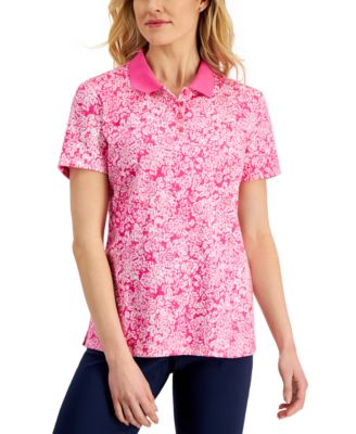 floral polo shirt women's