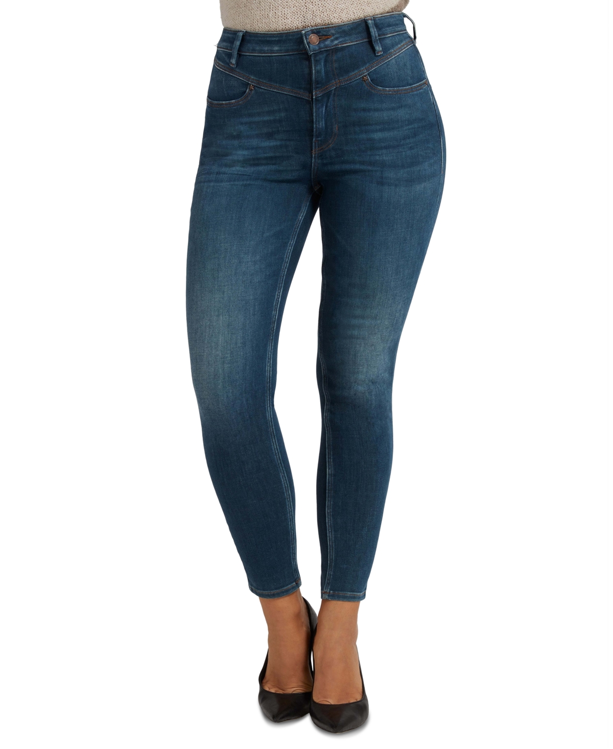Guess Super High Front-yoke Skinny Jeans In Paamul Wash | ModeSens