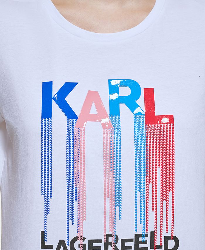 Karl Lagerfeld Paris DripLogo TShirt Macy's