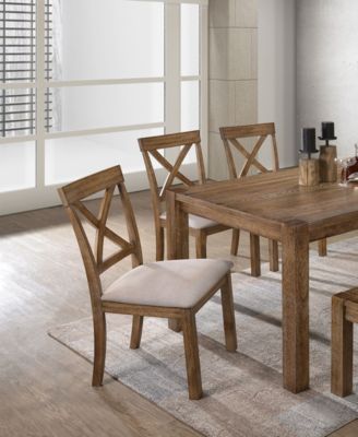 Janet Driftwood Transitional Dining Chairs, Set of 2