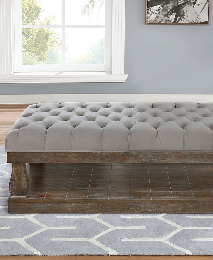 Best Master Furniture Sudheer Rectangular Ottoman, 50" Macy's