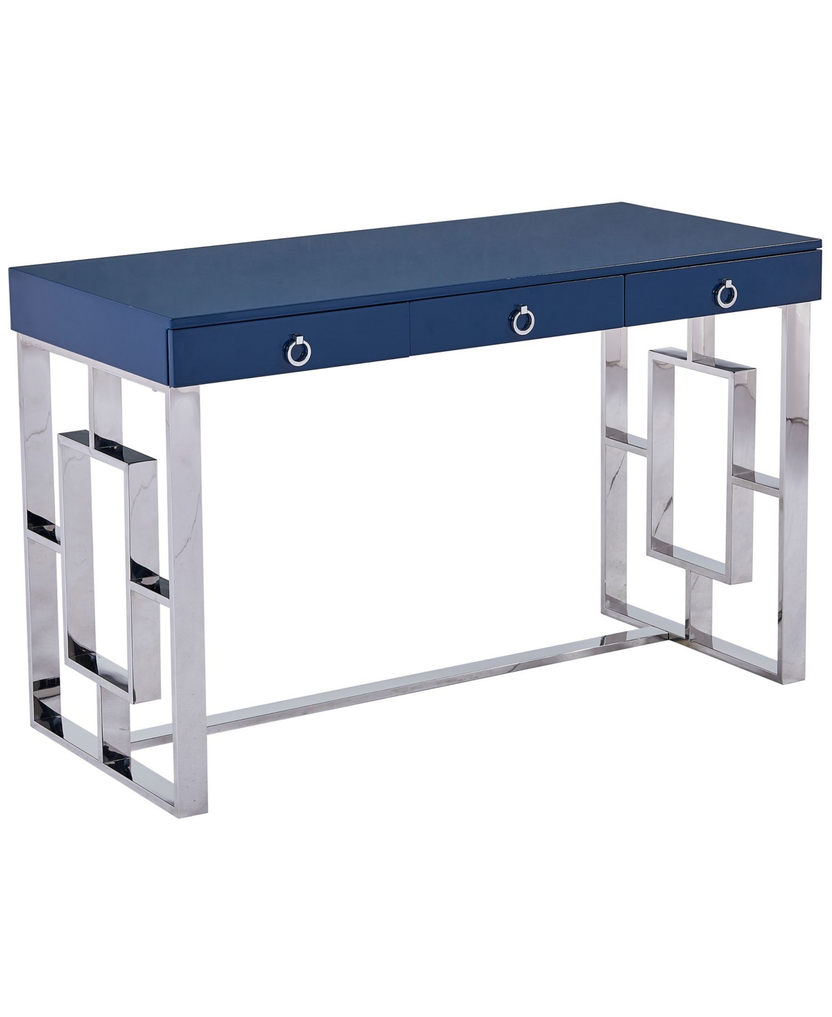 Best Master Furniture Brooks 3 Drawer Writing Desk In Blue