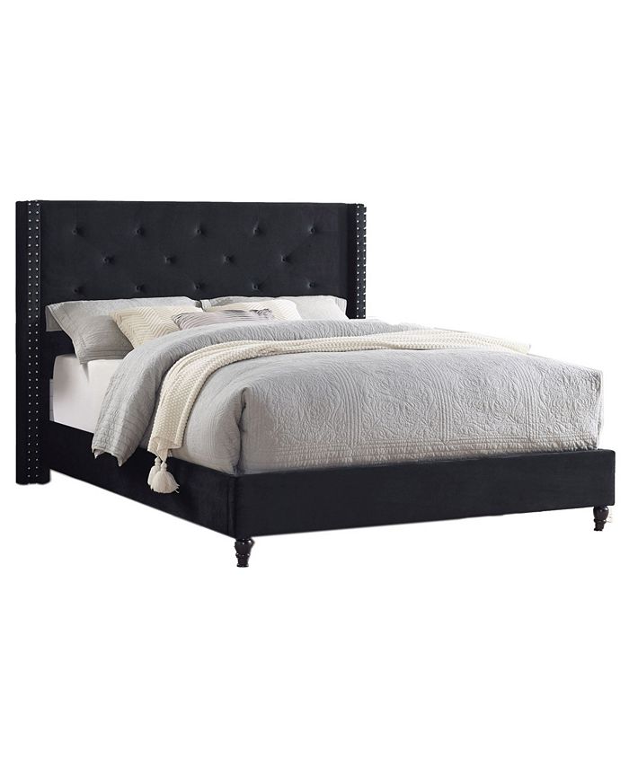 Best Master Furniture Valentina, King Size Wingback Platform Bed