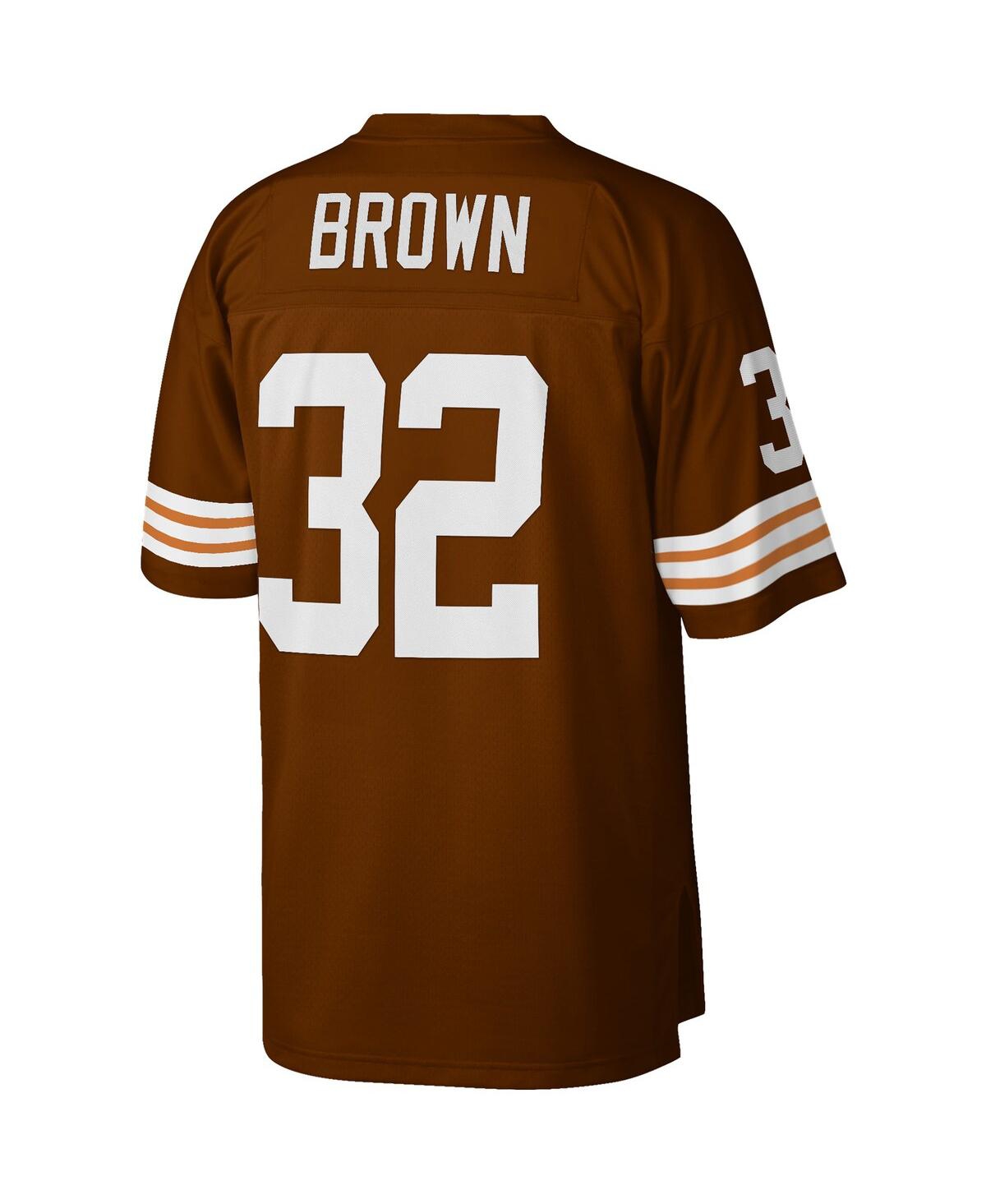 Men's JimBrown Cleveland Browns Big and Tall 1963 Retired Player Replica Jersey - Brown