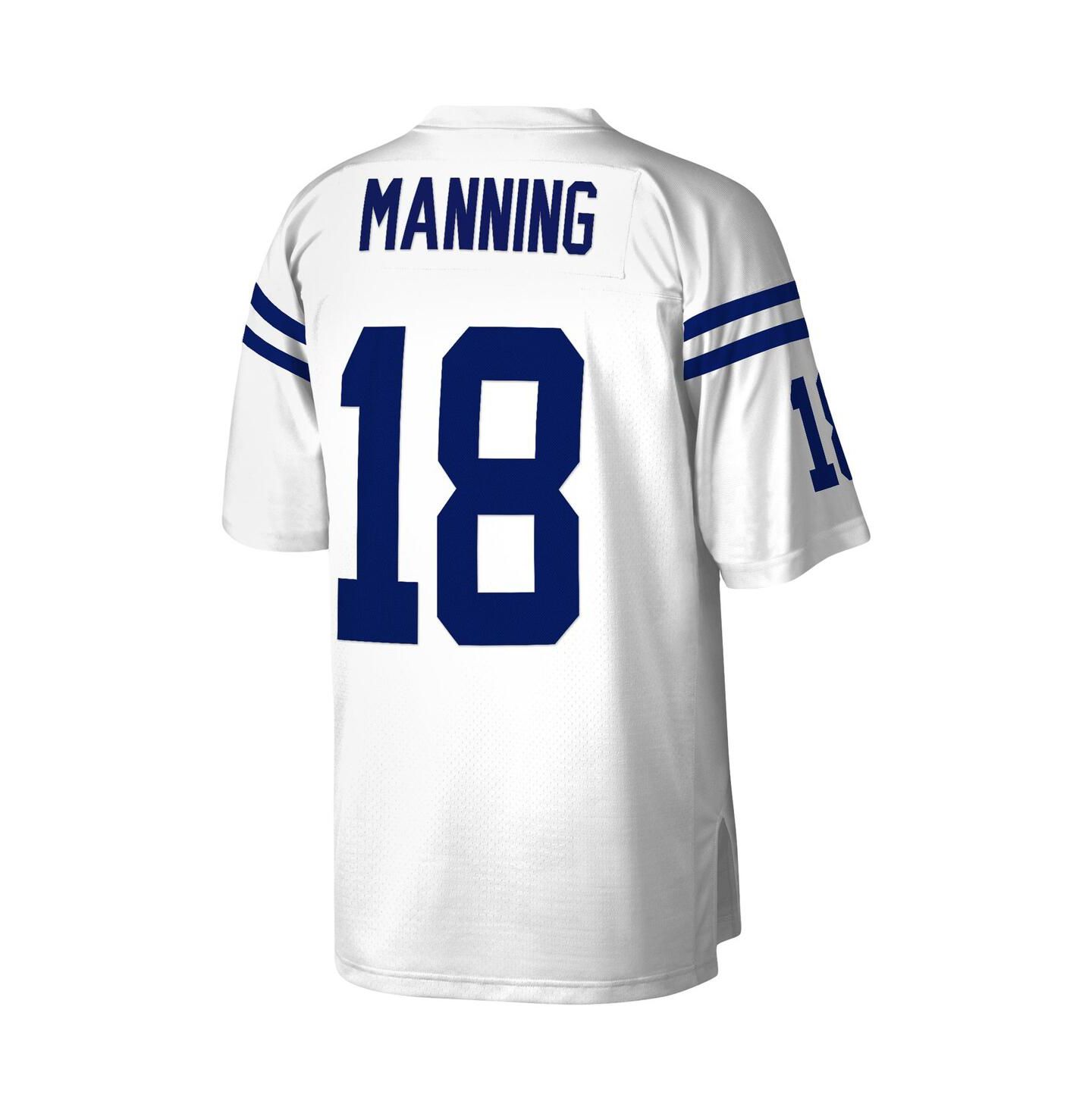 Мужской топ Mitchell & Ness Peyton Manning White Indianapolis Colts Legacy Replica Jersey — фото 2
