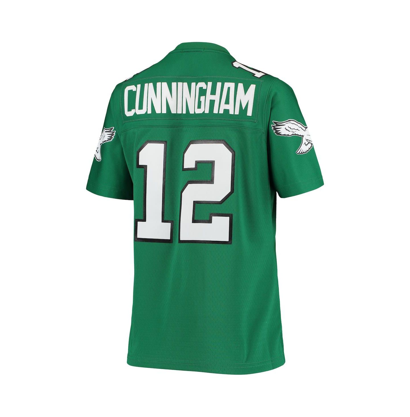 Женский топ Mitchell & Ness Randall Cunningham Kelly Green Philadelphia Eagles 1990 Legacy Replica Jersey — фото 2