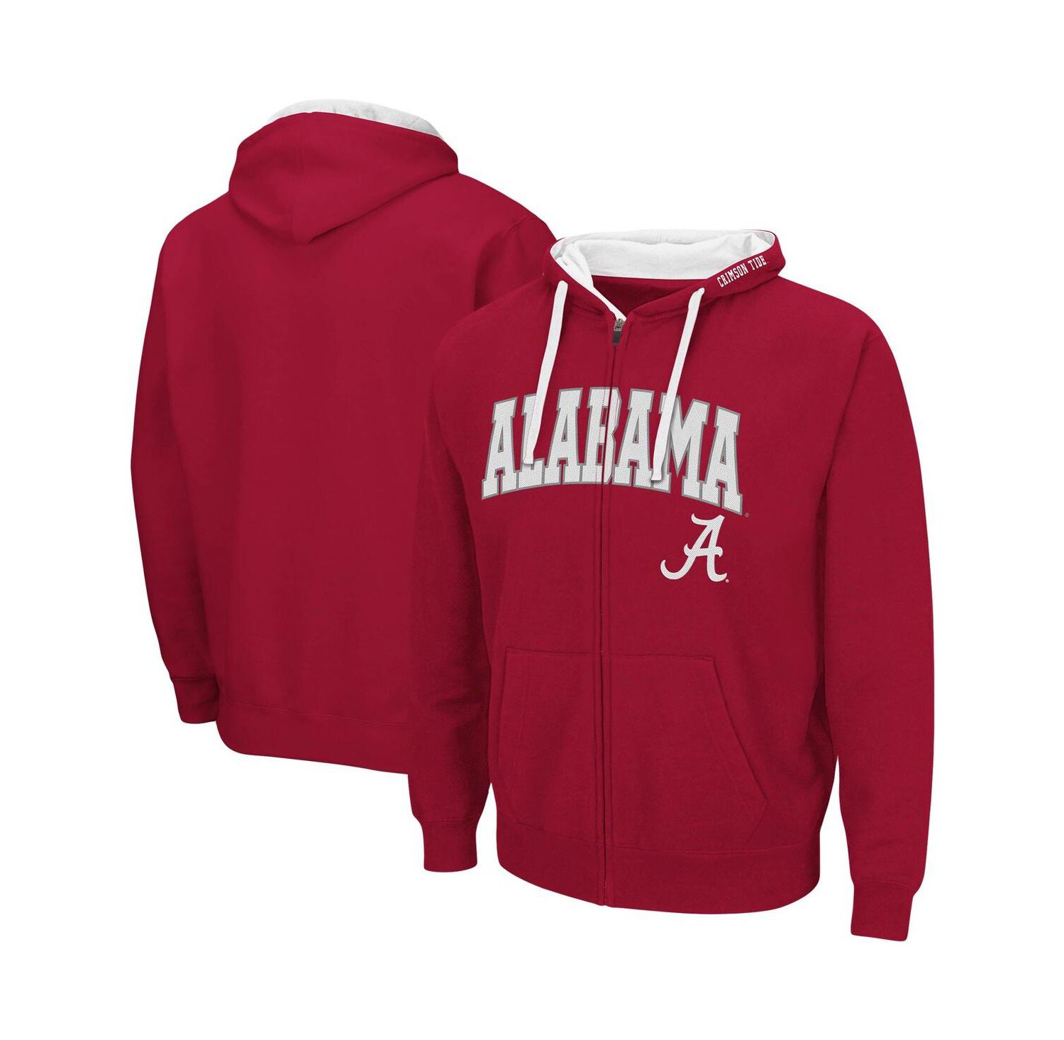 Men's Crimson Alabama Crimson Tide Big and Tall Full-Zip Hoodie