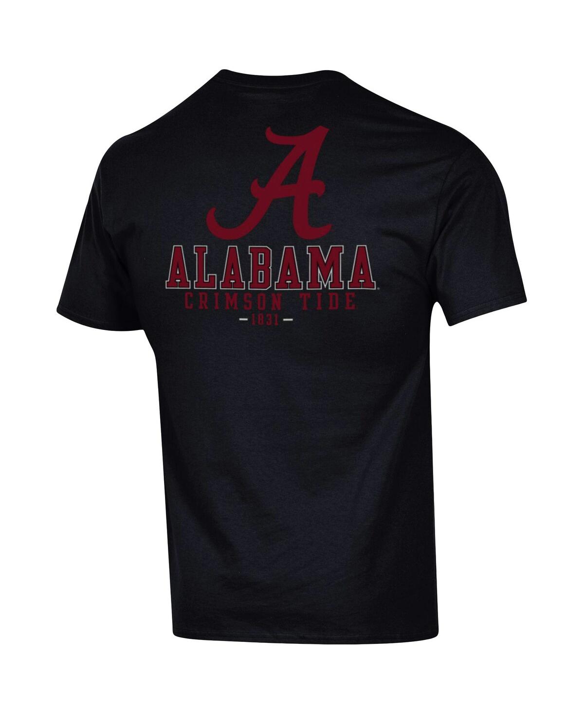 Shop Champion Men's Black Alabama Crimson Tide Team Stack 2-hit T-shirt