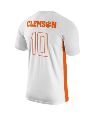 Оригинальная мужская футболка ретро-бренда с номером 10 белого цвета Clemson Tigers Soccer Jersey 10590₽