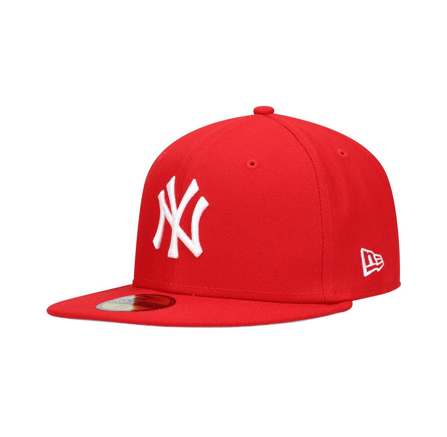 Men's Red New York Yankees Logo White 59FIFTY Fitted Hat