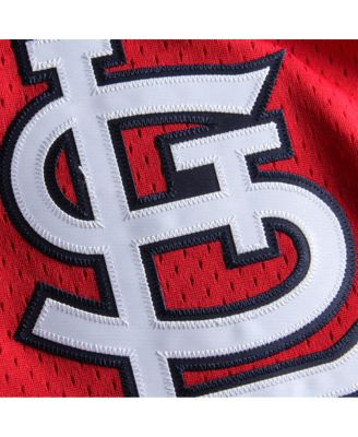 Men's Ozzie Smith Red St. Louis Cardinals Cooperstown Mesh Batting Practice Jersey
