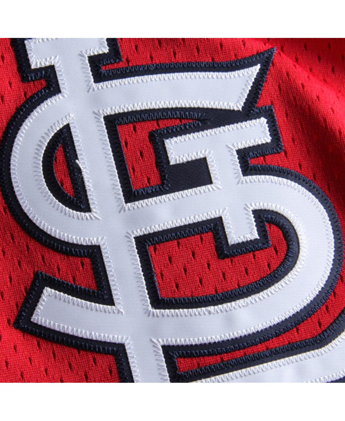 Men's Ozzie SmithSt. Louis Cardinals Cooperstown Mesh Batting Practice Jersey - Red