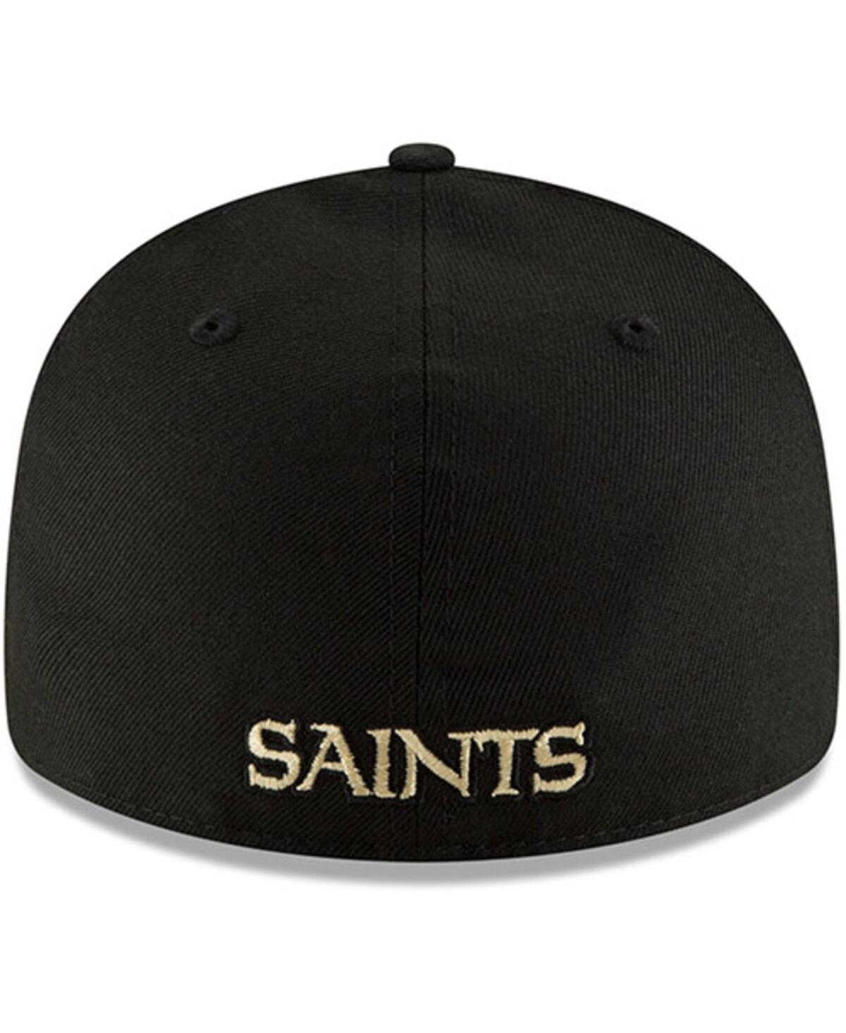 Men'sNew Orleans Saints Alternate Logo Omaha Low Profile 59FIFTY Fitted Hat - Black
