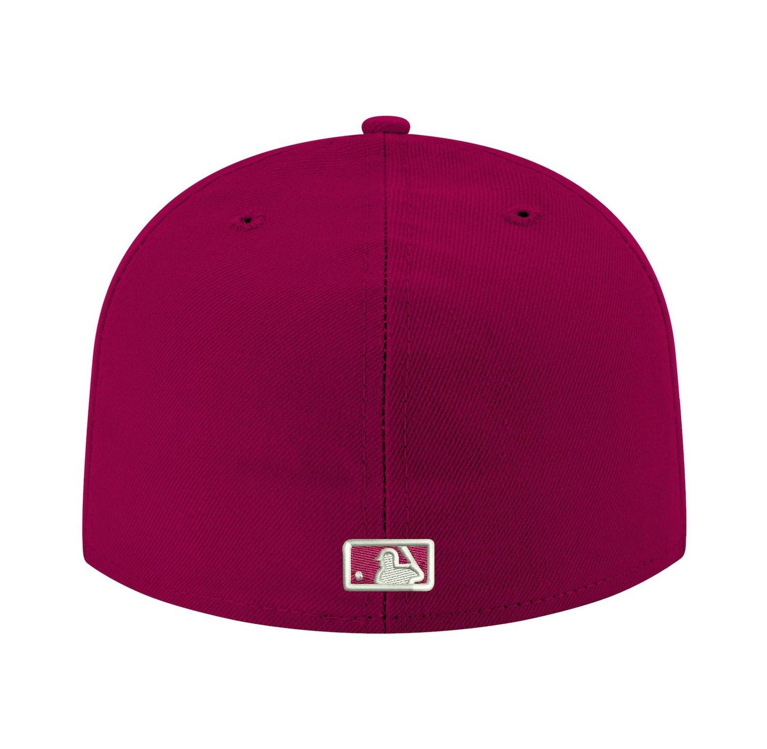 Men's Cardinal Chicago White Sox Logo White 59FIFTY Fitted Hat