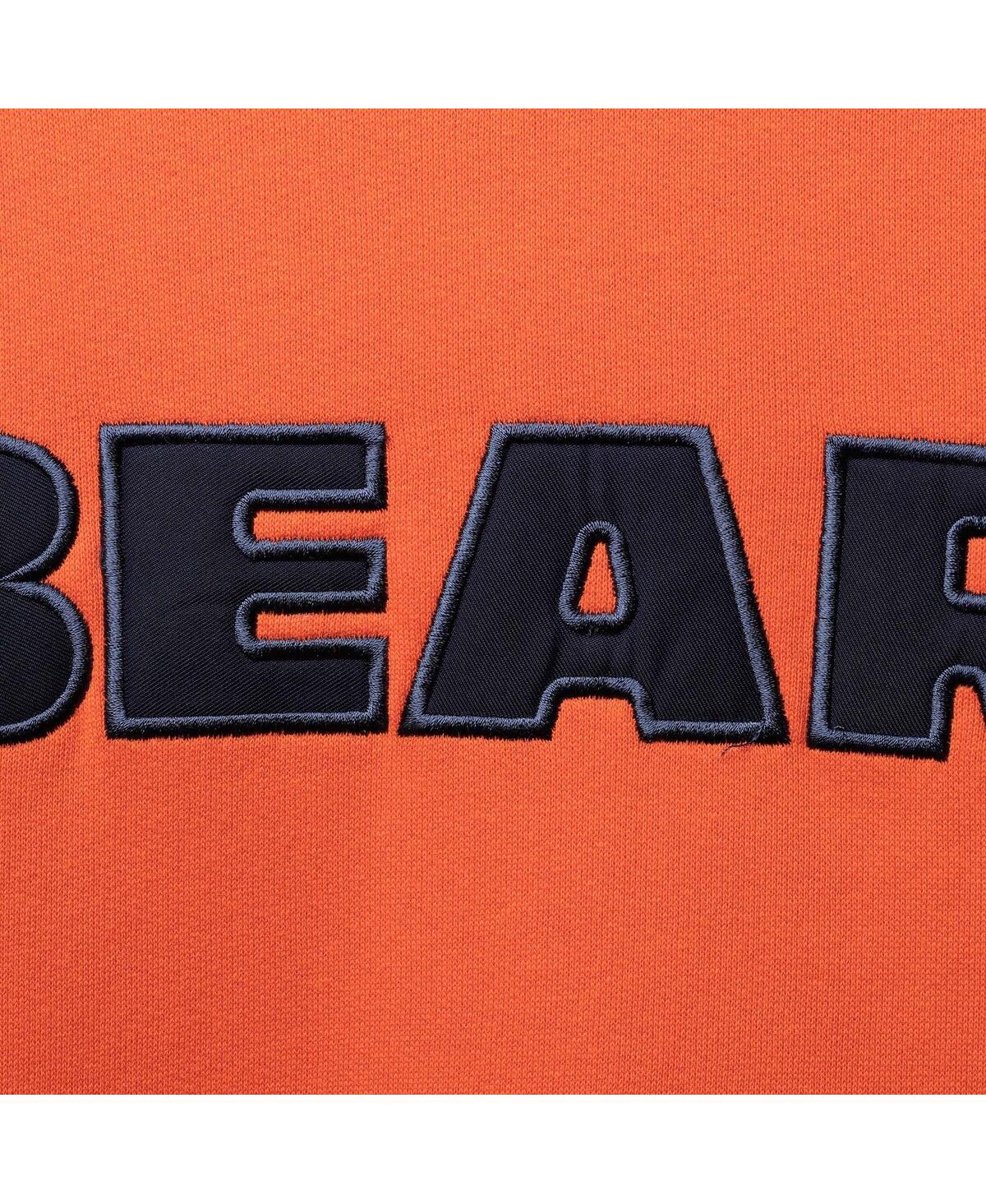Shop Profile Men's Navy, Orange Chicago Bears Big And Tall Pullover Hoodie In Navy,orange