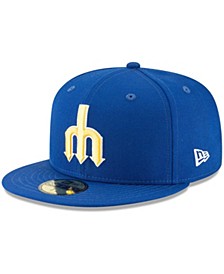 Men's Royal Seattle Mariners Cooperstown Collection Logo 59FIFTY Fitted Hat