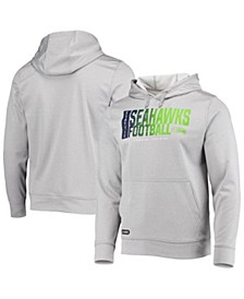 Men's Heathered Gray Seattle Seahawks Combine Authentic Game On Pullover Hoodie