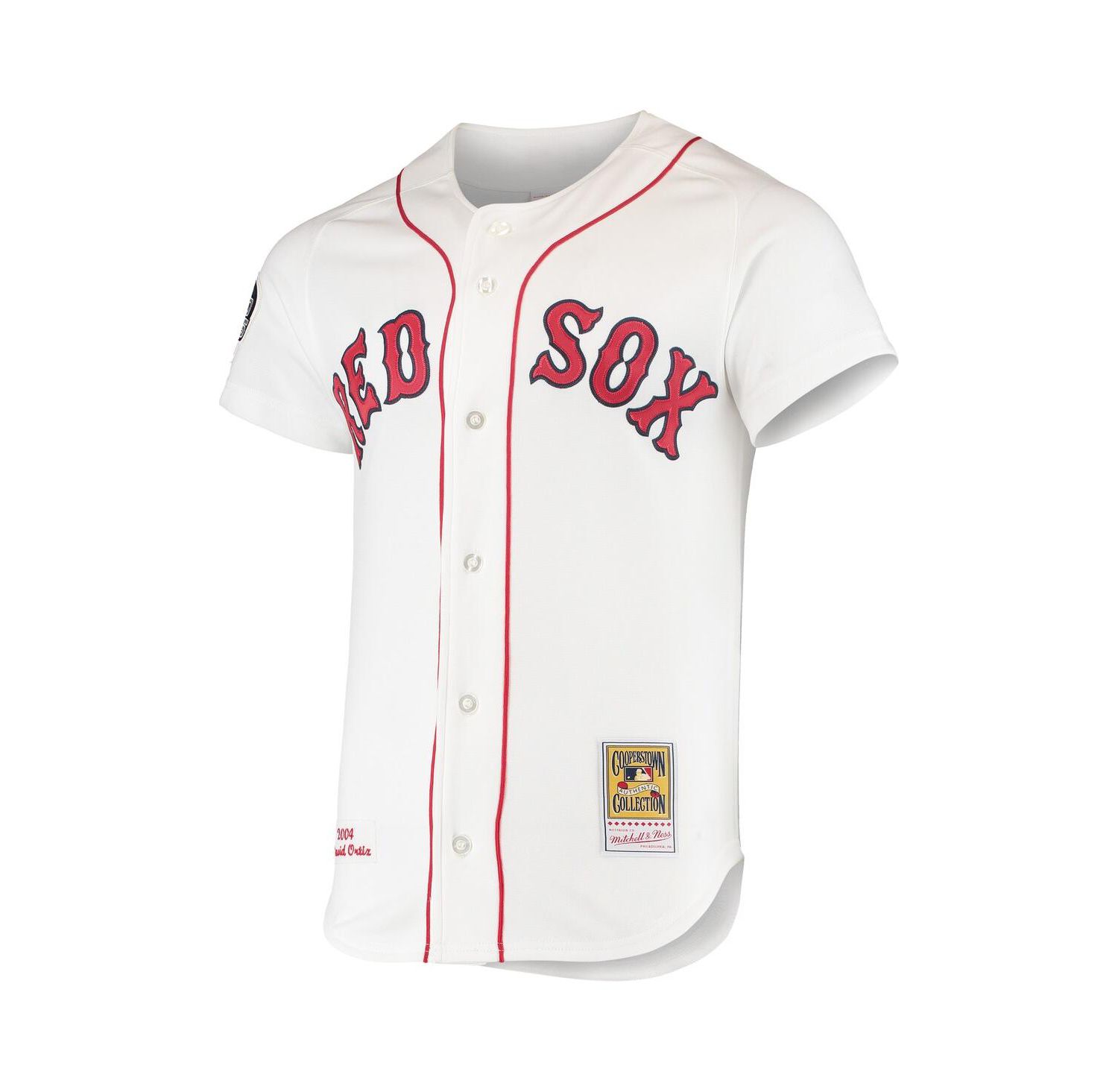 Men's David Ortiz White Boston Red Sox 2004 Cooperstown Collection Home Authentic Jersey