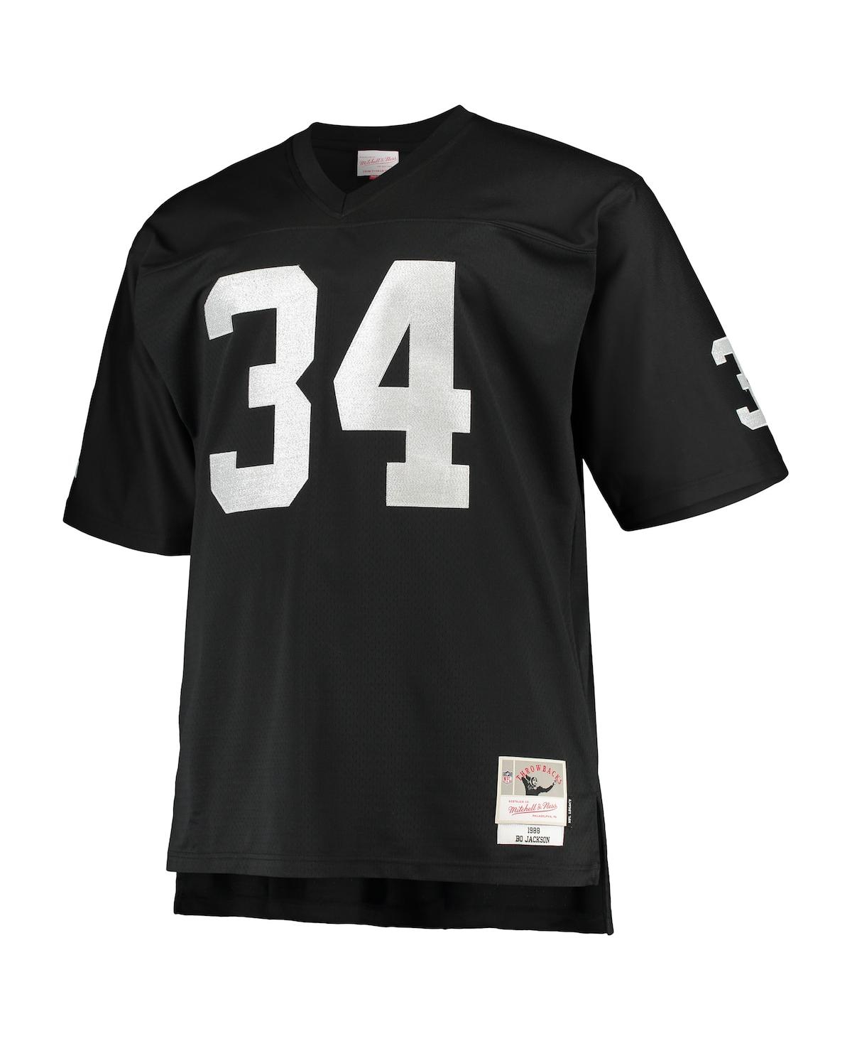 Men's Bo JacksonLas Vegas Raiders Big and Tall 1988 Retired Player Replica Jersey - Black