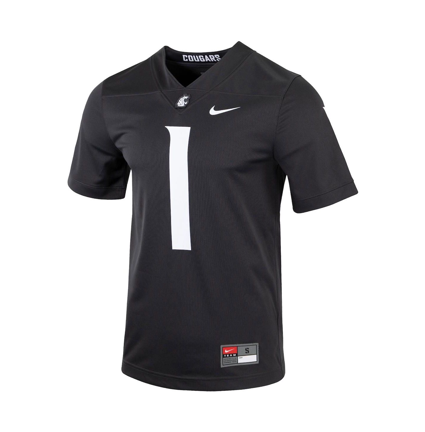Мужской топ Nike Number 1 Charcoal Washington State Cougars Untouchable Football Jersey — фото 3
