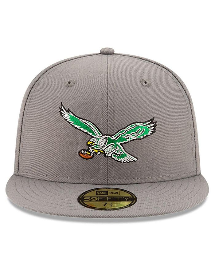 New Era Men's Graphite Philadelphia Eagles Throwback Logo Storm 59FIFTY