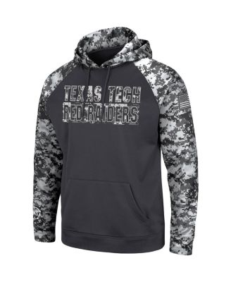 Men's Charcoal Texas Tech Red Raiders OHT Military-Inspired Appreciation Digital Camo Pullover Hoodie