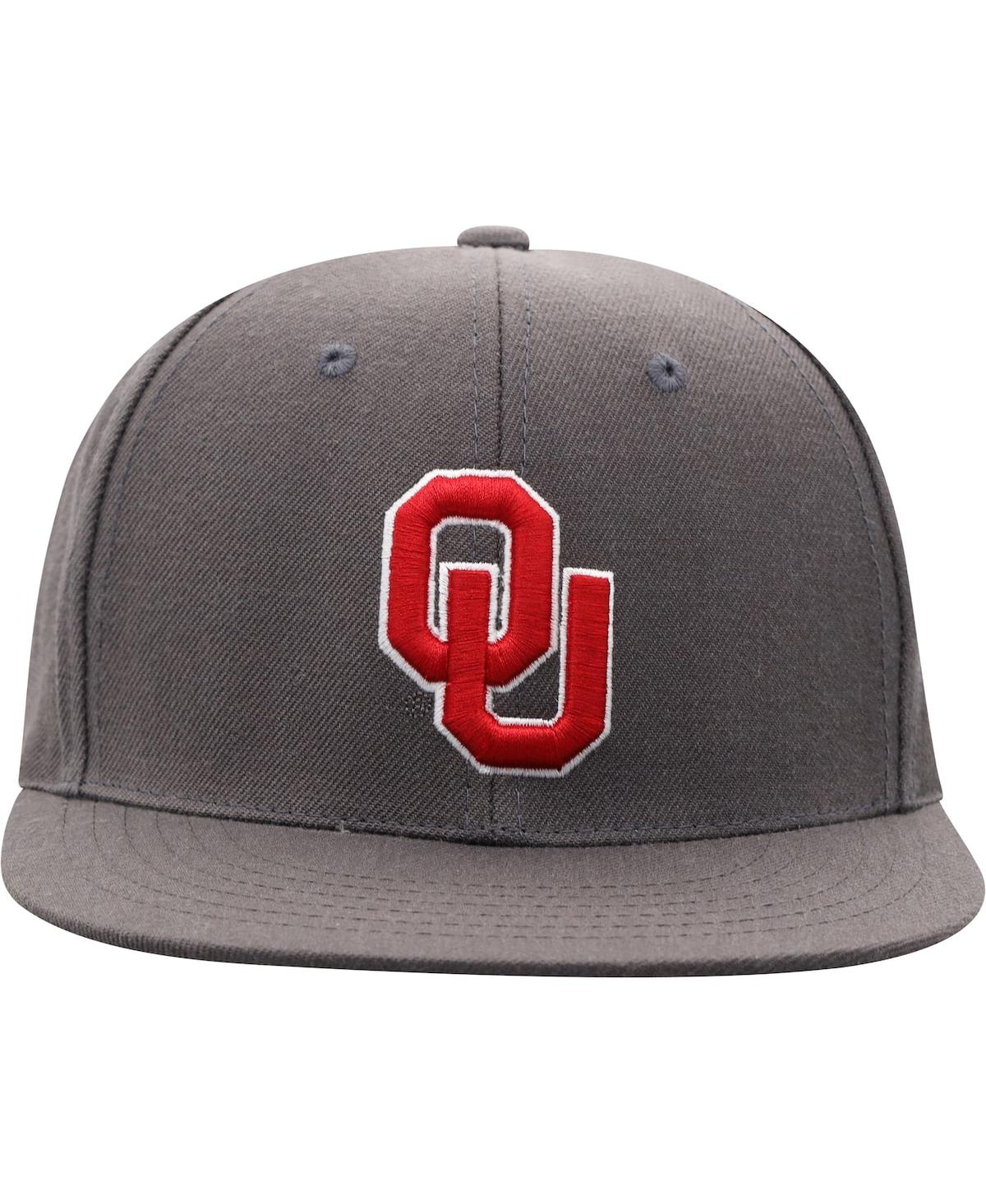 Men'sOklahoma Sooners Team Color Fitted Hat - Charcoal