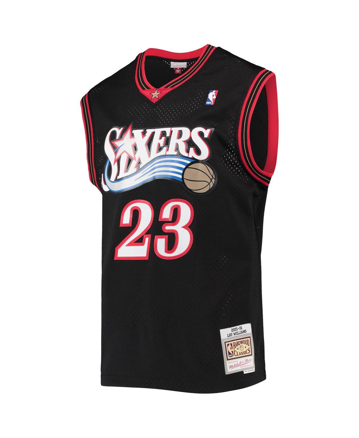 Men's Lou WilliamsPhiladelphia 76ers 2005-06 Hardwood Classics Swingman Jersey - Black