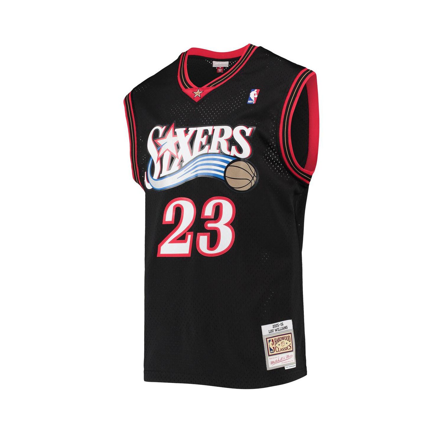 Men's Lou Williams Black Philadelphia 76ers 2005-06 Hardwood Classics Swingman Jersey