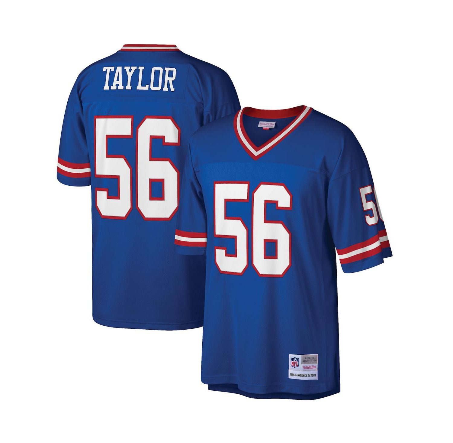 Men's Lawrence Taylor Royal New York Giants Big and Tall 1986 Retired Player Replica Jersey