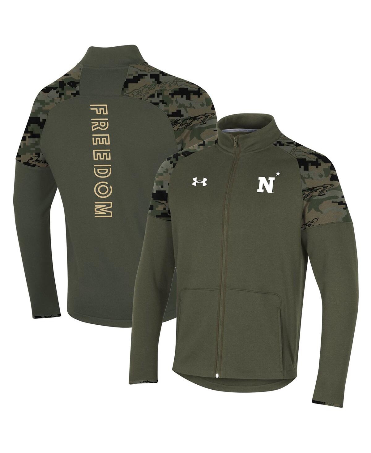 Men'sNavy Midshipmen Freedom Full-Zip Fleece Jacket - Olive
