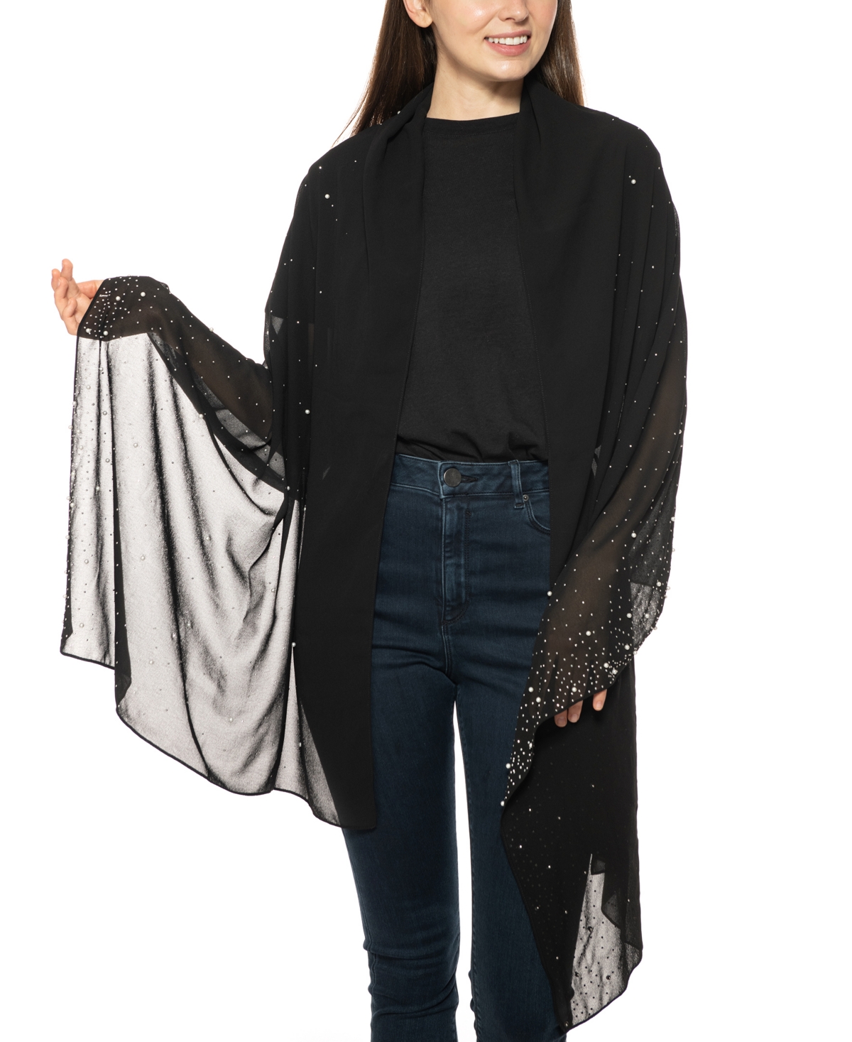 Embellished Wrap Scarf, Created for Macy's - Blush