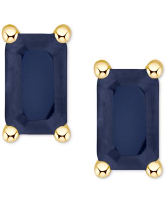 Tanzanite Stud Earrings (1/2 ct. t.w.) in 14k Gold (Also in Emerald, Ruby & Sapphire)