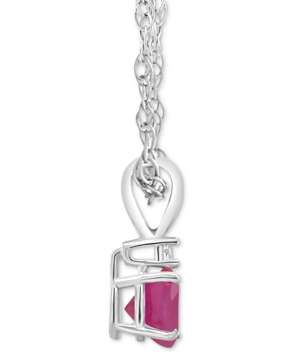Sapphire (5/8 ct. t.w.) & Diamond Accent Pendant Necklace in 14k White Gold (Also in Ruby)