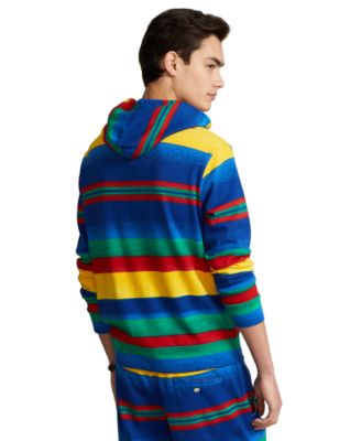 polo ralph lauren spectra striped spa terry moletom com capuz