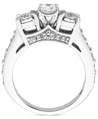 Diamond 3-Stone Ring (1 1/2 ct. t.w.) in 14k White Gold