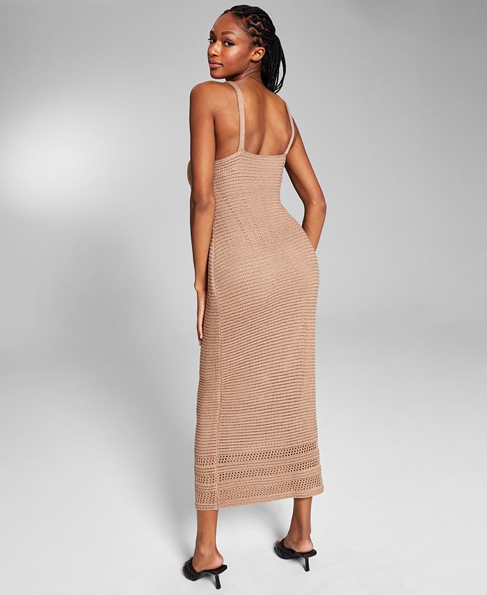 INC International Concepts Jeannie Mai X INC Crochet Bodycon Dress