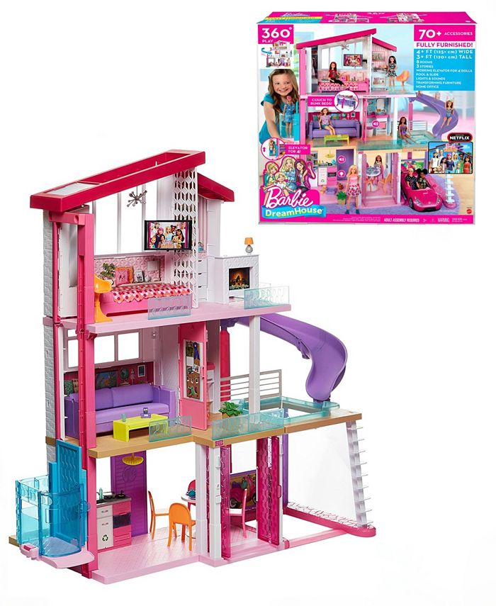 Barbie Dreamhouse Doll House Playset, House with accessories - Macy's