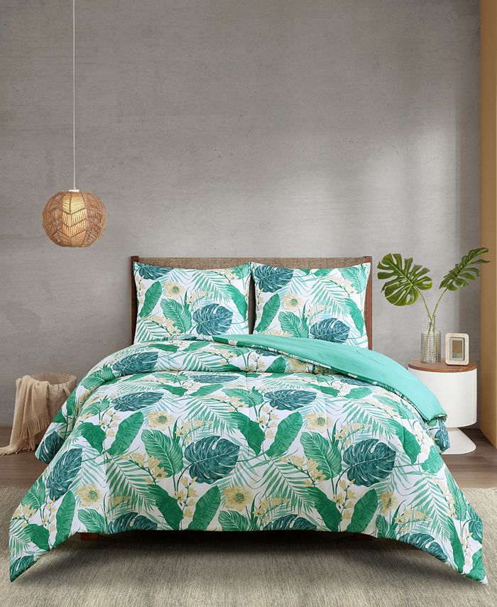Keeco Palm Jungle 3-Pc. Comforter Sets, Created for Macy's & Reviews ...